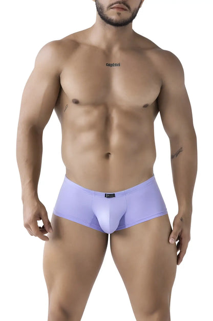 Light purple xtremen 91219 microfiber trunks with form-fitting design smooth elastic waistband and subtle front logo