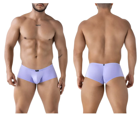 Xtremen 91219 microfiber trunks in lilac are form fitting men’s briefs with smooth fabric and a subtle logo on the waistband