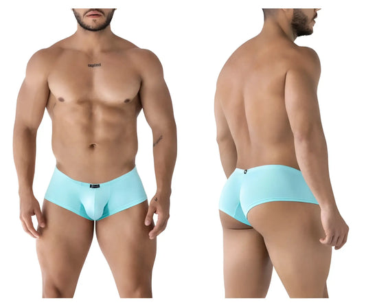 Light blue xtremen 91219 microfiber trunks with smooth form fitting design in seawater color for men