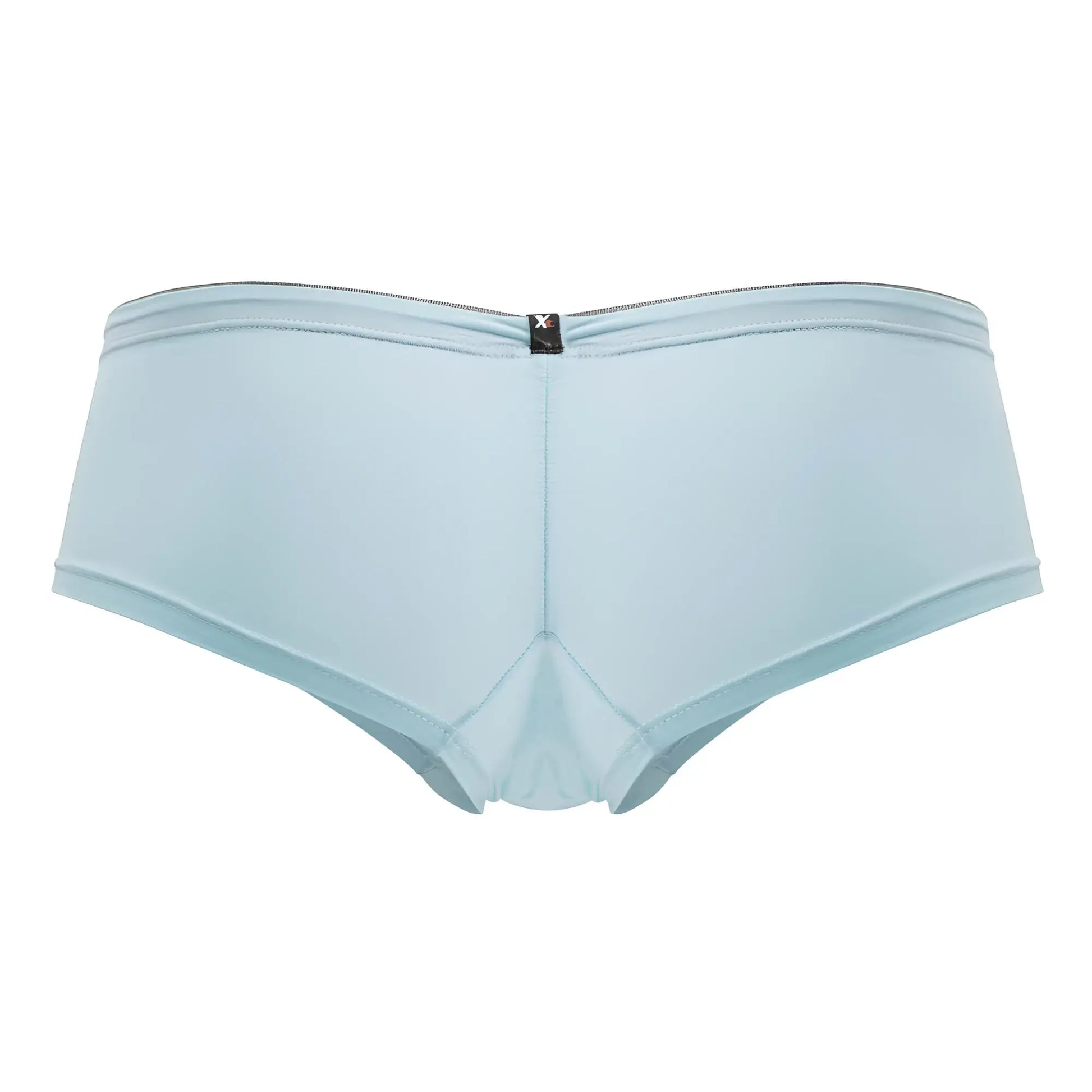 Light blue xtremen 91219 microfiber trunks with smooth texture subtle seams and small black logo at the waistband