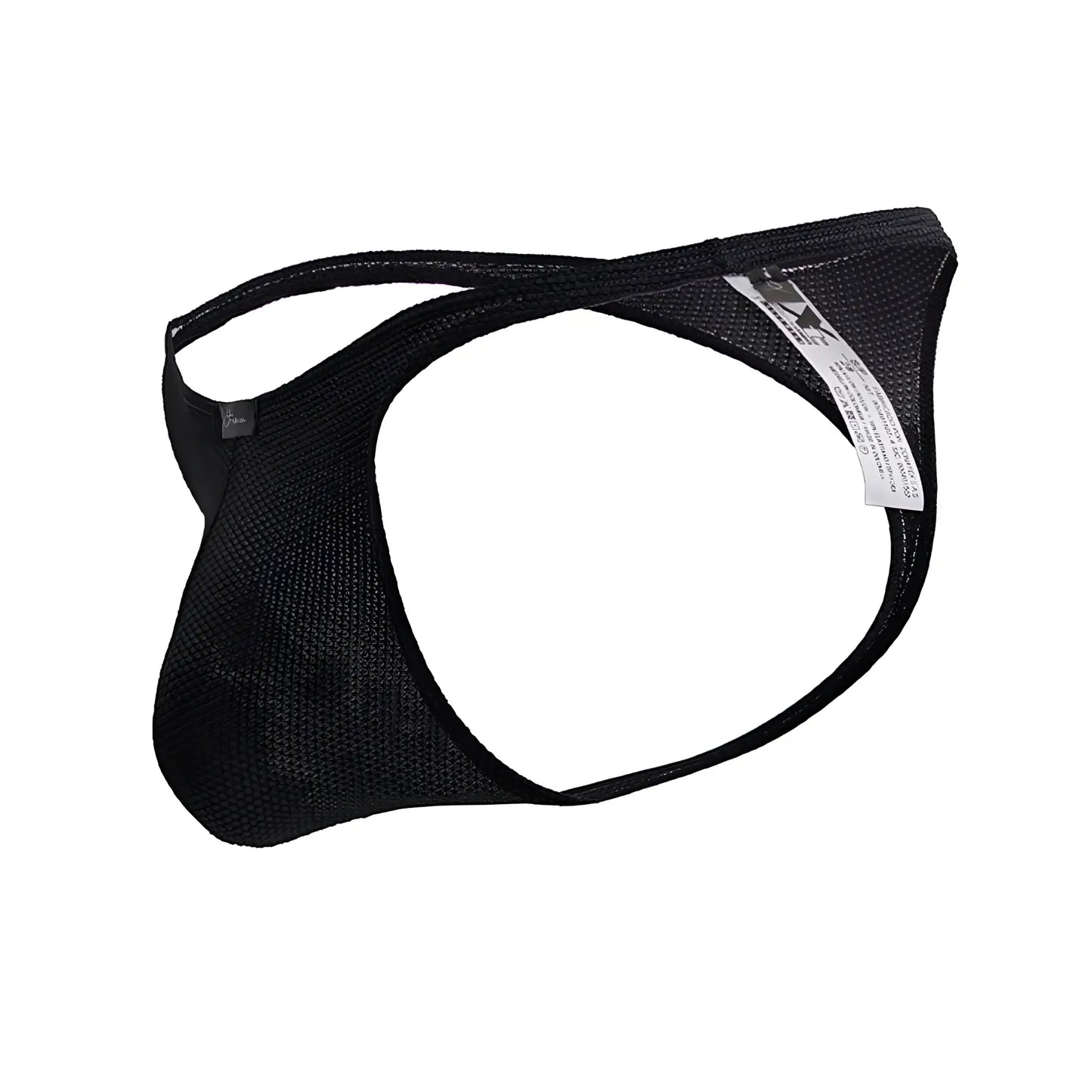 Black Xtremen 91223 microfiber thongs with sleek mesh briefs design and reinforced stitching along edges