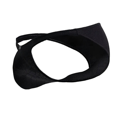Black xtremen 91224 microfiber bikini briefs with contoured design mesh fabric and adjustable strap