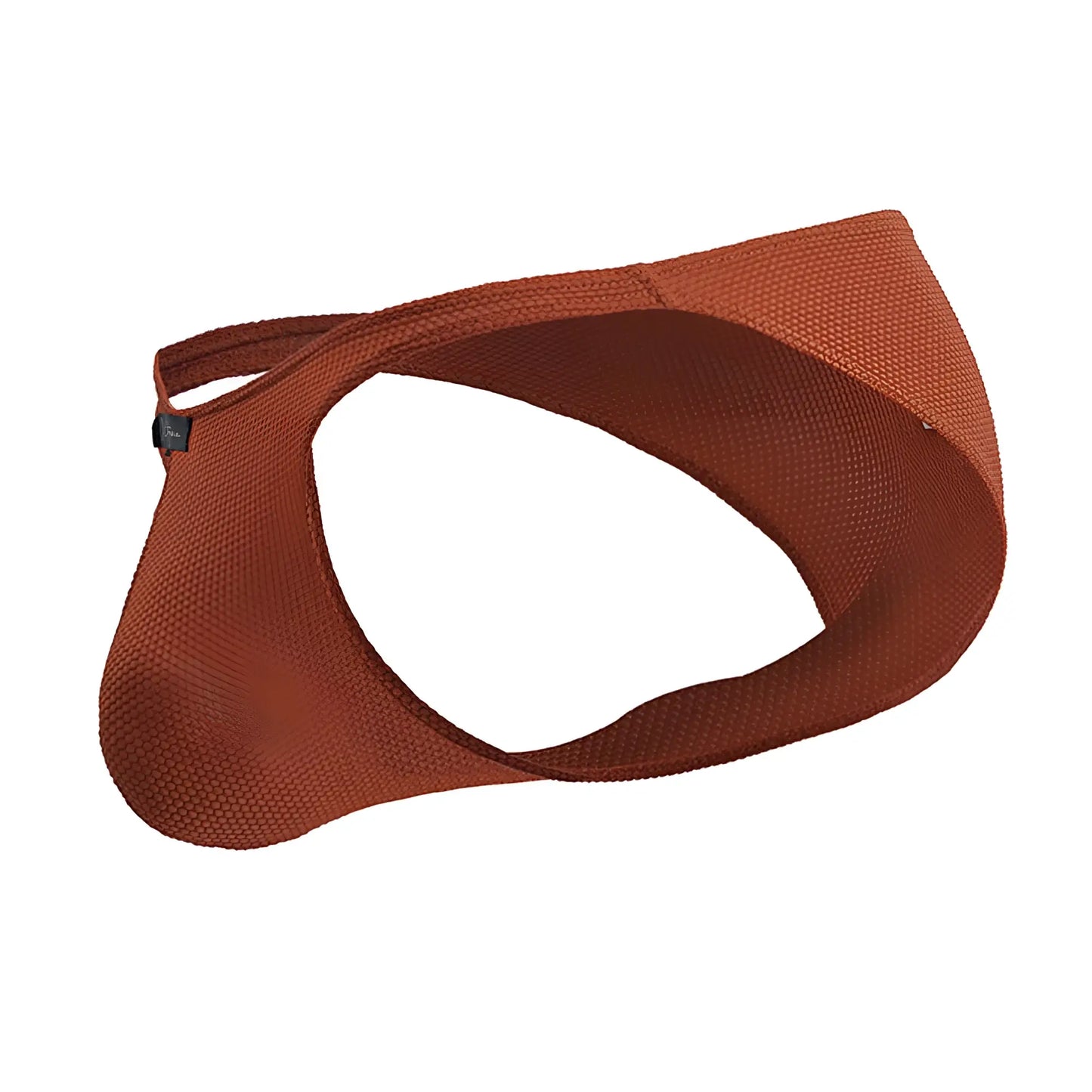 Xtremen 91224 microfiber bikini in red featuring rust-colored textured mesh and an adjustable contoured design