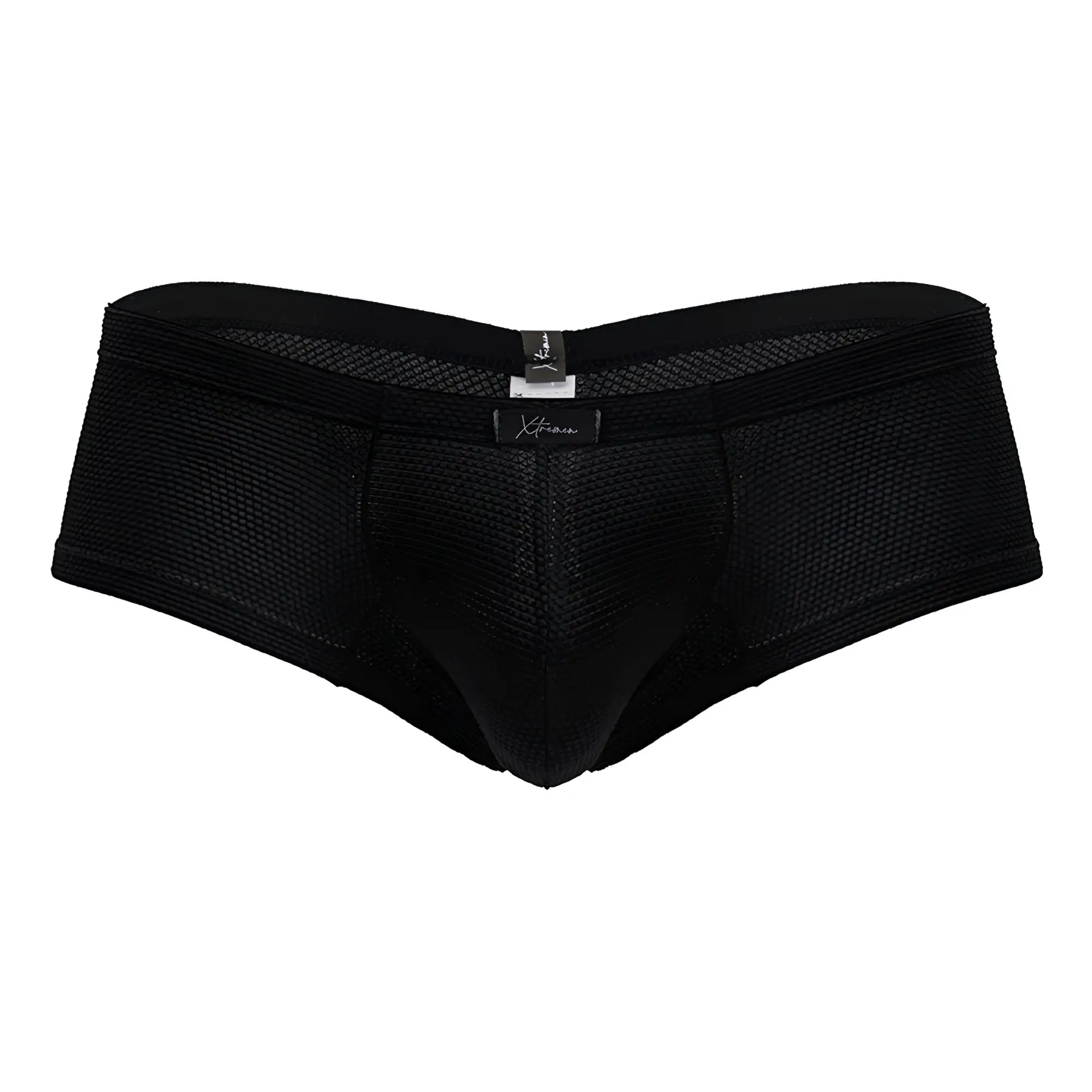 Black xtremen 91225 microfiber trunks with sleek form-fitting design subtle branding on waistband