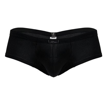 Black xtremen 91225 microfiber trunks with sleek form-fitting design subtle branding on waistband
