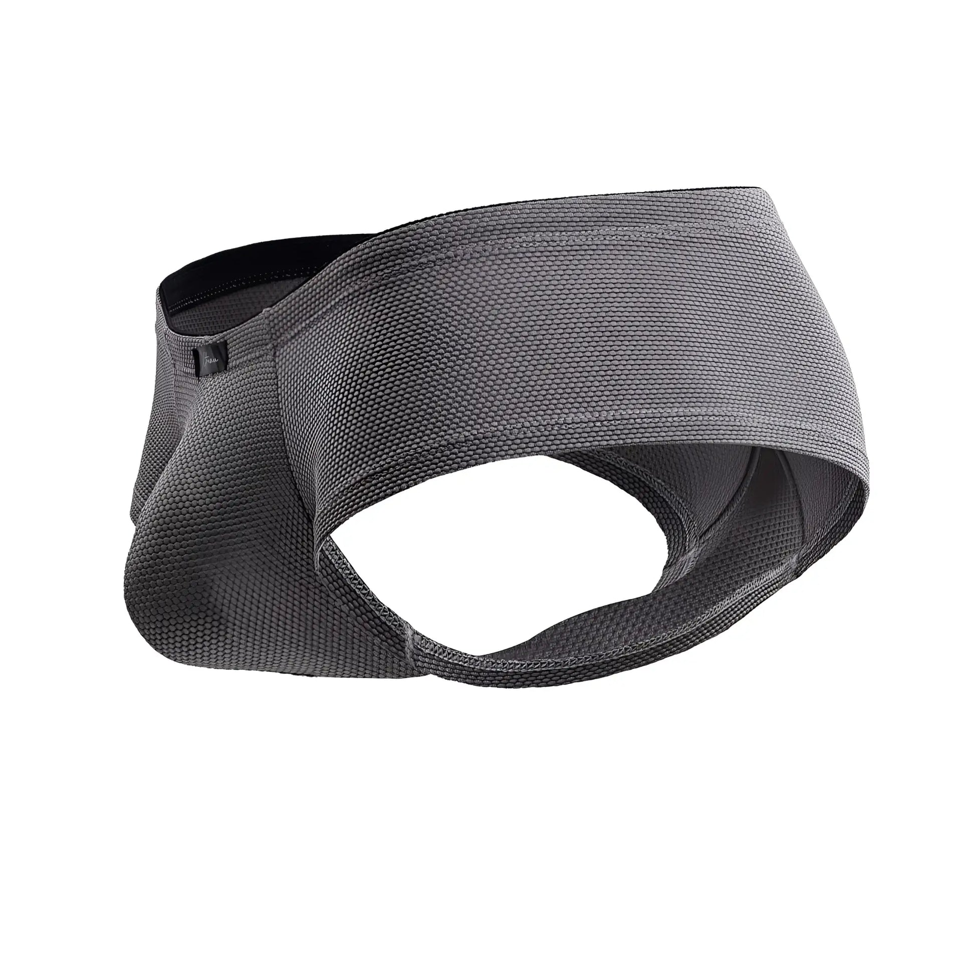 Gray xtremen 91225 microfiber trunks with a breathable gray mesh athletic support belt and black inner lining