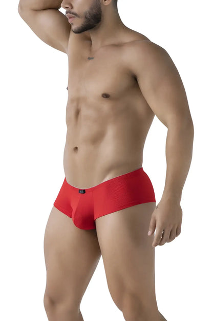 Red Xtremen 91225 microfiber briefs with a snug fit and black brand tag on the waistband
