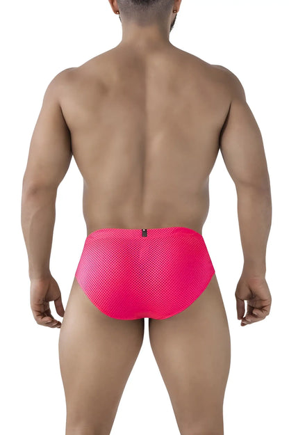 Xtremen 91227 microfiber briefs in bright fuchsia featuring breathable mesh fabric for comfortable everyday wear