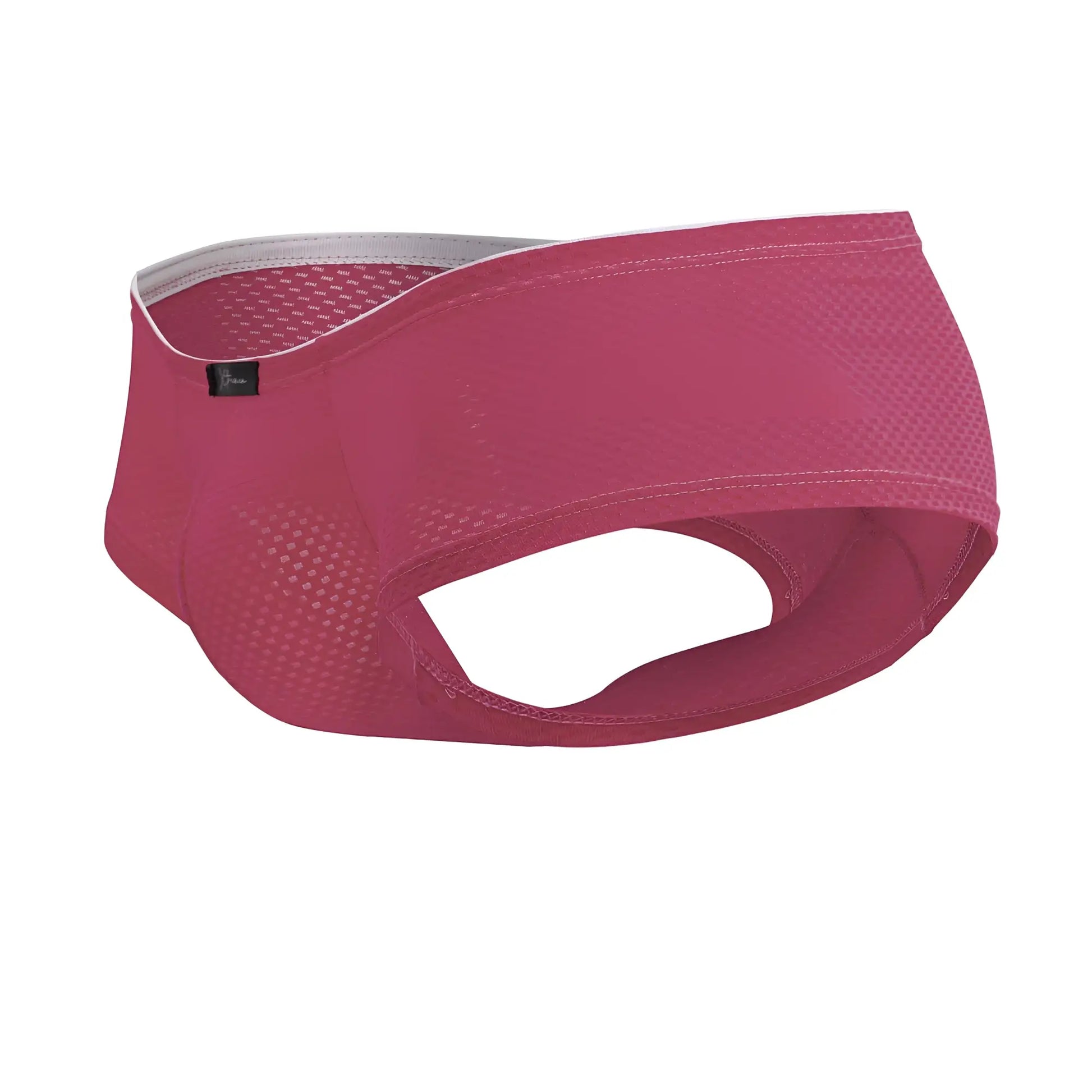 Xtremen 91228 microfiber trunks in fuchsia with magenta mesh, white elastic waistband, and subtle stitching details