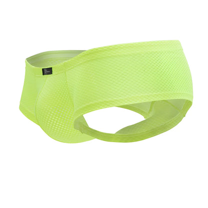 Xtremen 91228 microfiber trunks neon green bright neon green mesh briefs with sleek form fitting design