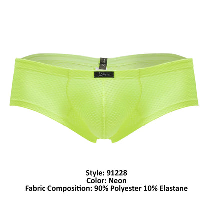 Xtremen 91228 microfiber trunks neon green mesh briefs made of 90 percent polyester and 10 percent elastane