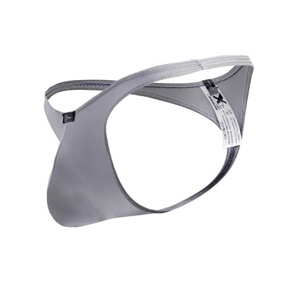 Gray men’s thong xtremen 91232 made of smooth stretchy microfiber fabric with sleek design and reinforced stitching
