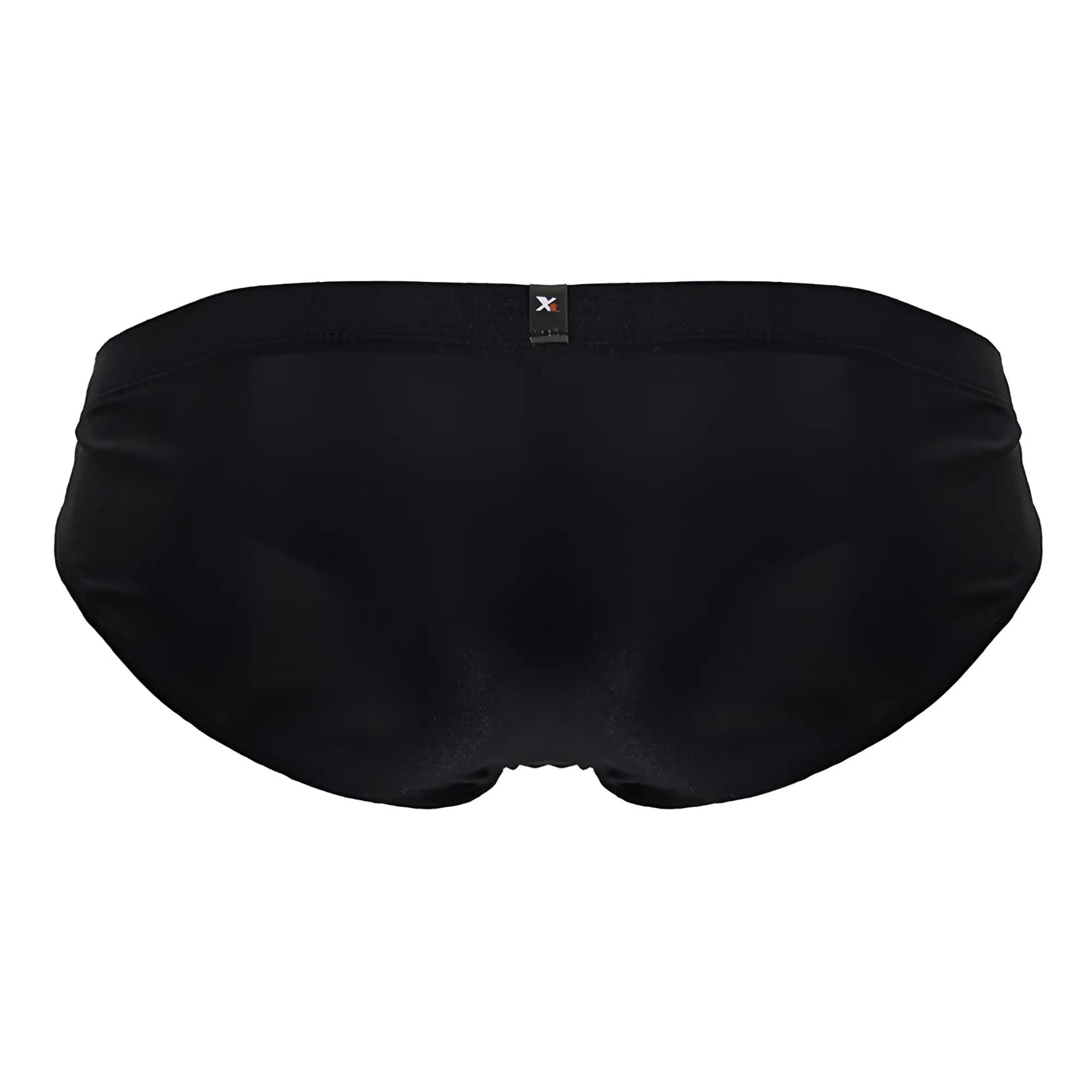 Xtremen 91233 microfiber briefs in black with smooth form-fitting fabric and small branded tag at the waistband