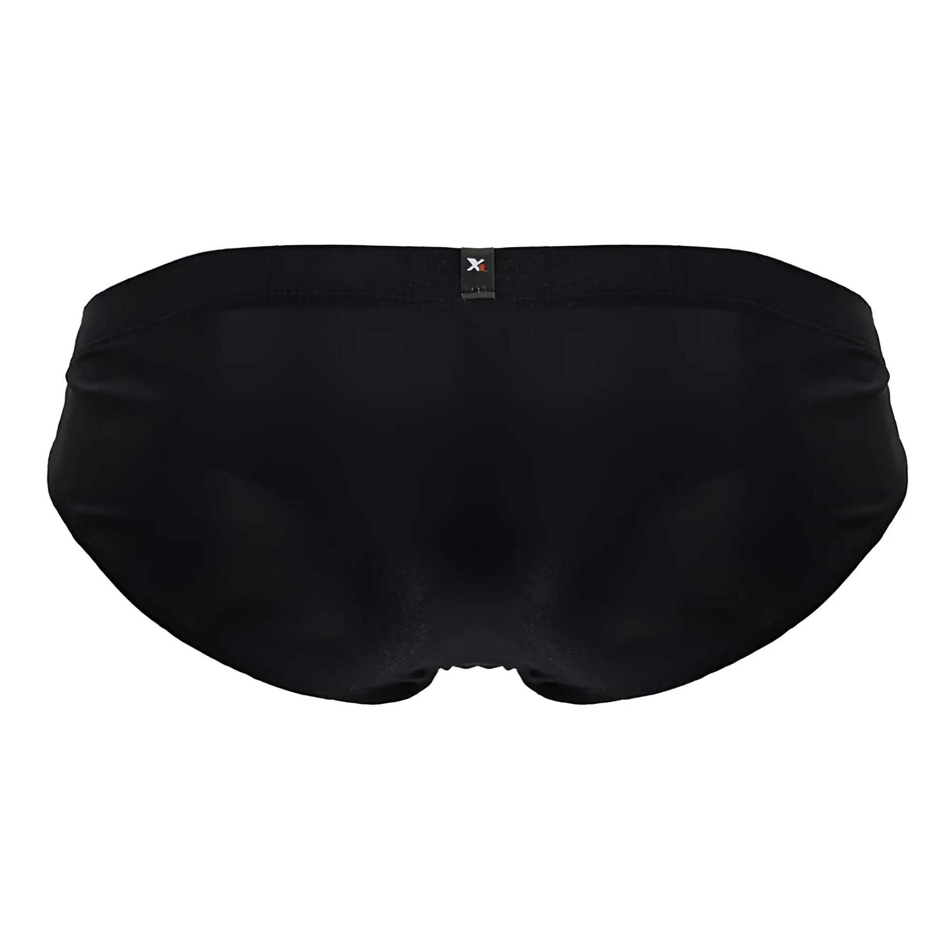 Xtremen 91233 microfiber briefs in black with smooth form-fitting fabric and small branded tag at the waistband