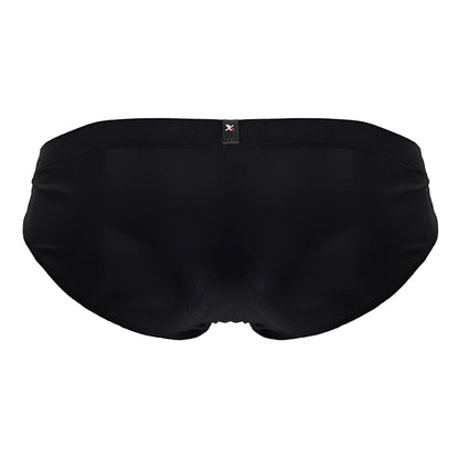 Xtremen 91233 microfiber briefs in black with smooth form-fitting fabric and small branded tag at the waistband