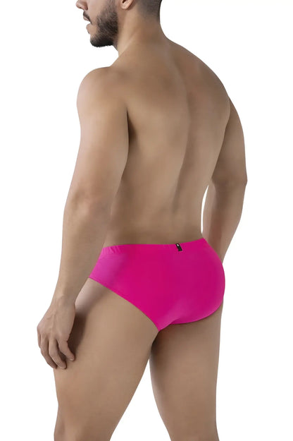 Xtremen 91233 microfiber briefs in fuchsia featuring bright pink sleek form-fitting design for comfortable wear