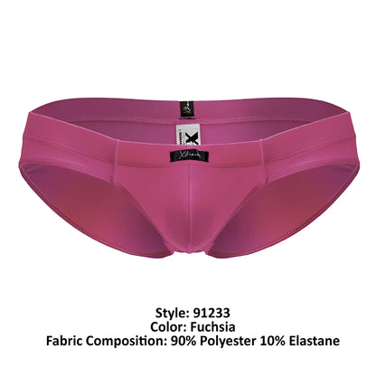 Fuchsia xtremen 91233 microfiber briefs made of 90 polyester 10 elastane with sleek design and black brand tags