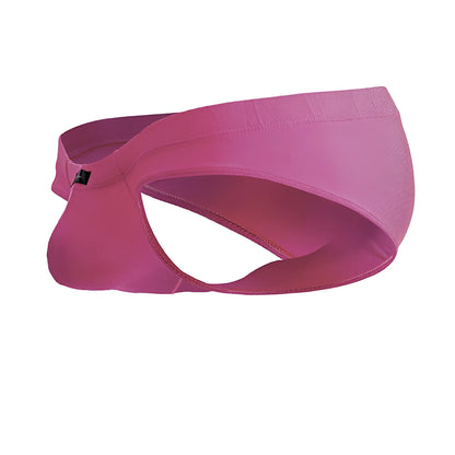 A soft pink microfiber headband with a sleek modern design featured with xtremen 91233 microfiber briefs fuchsia