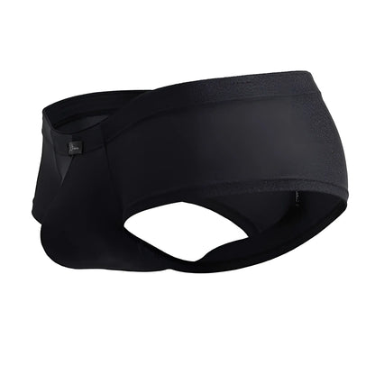 Xtremen 91234 microfiber trunks in black featuring smooth stretchy fabric and a contoured design for comfort