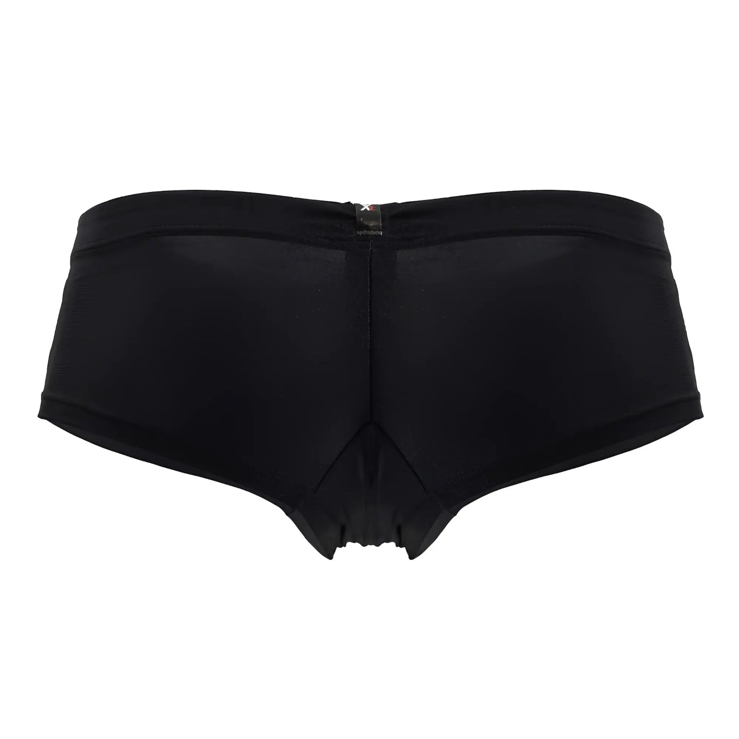 Black xtremen 91234 microfiber trunks with form-fitting smooth stretchy fabric and central seam detail