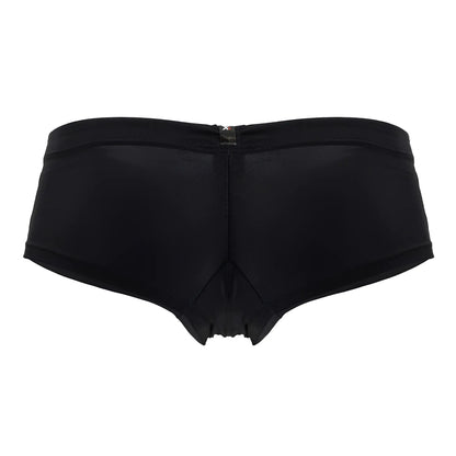 Black xtremen 91234 microfiber trunks with form-fitting smooth stretchy fabric and central seam detail