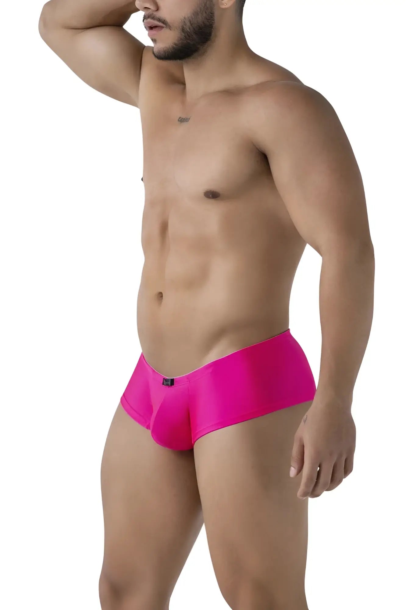 Bright pink xtremen 91234 microfiber trunks with sleek form-fitting design and subtle waistband logo for men