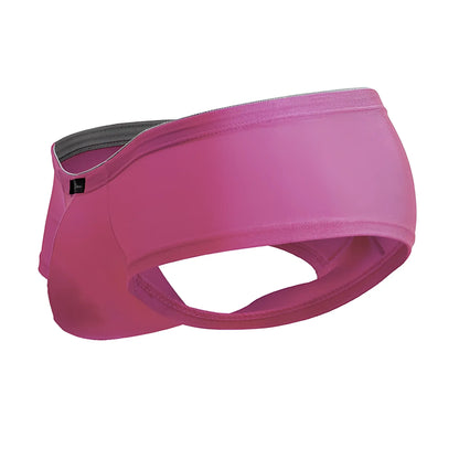 Xtremen 91234 microfiber trunks in fuchsia with a pink stretchy headband and gray inner lining with subtle stitching details