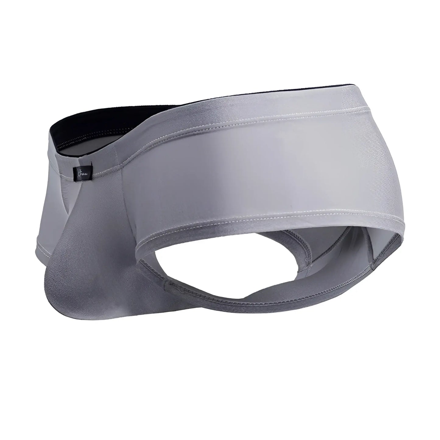 Xtremen 91234 microfiber trunks in gray featuring smooth stretchy fabric and black inner lining for men
