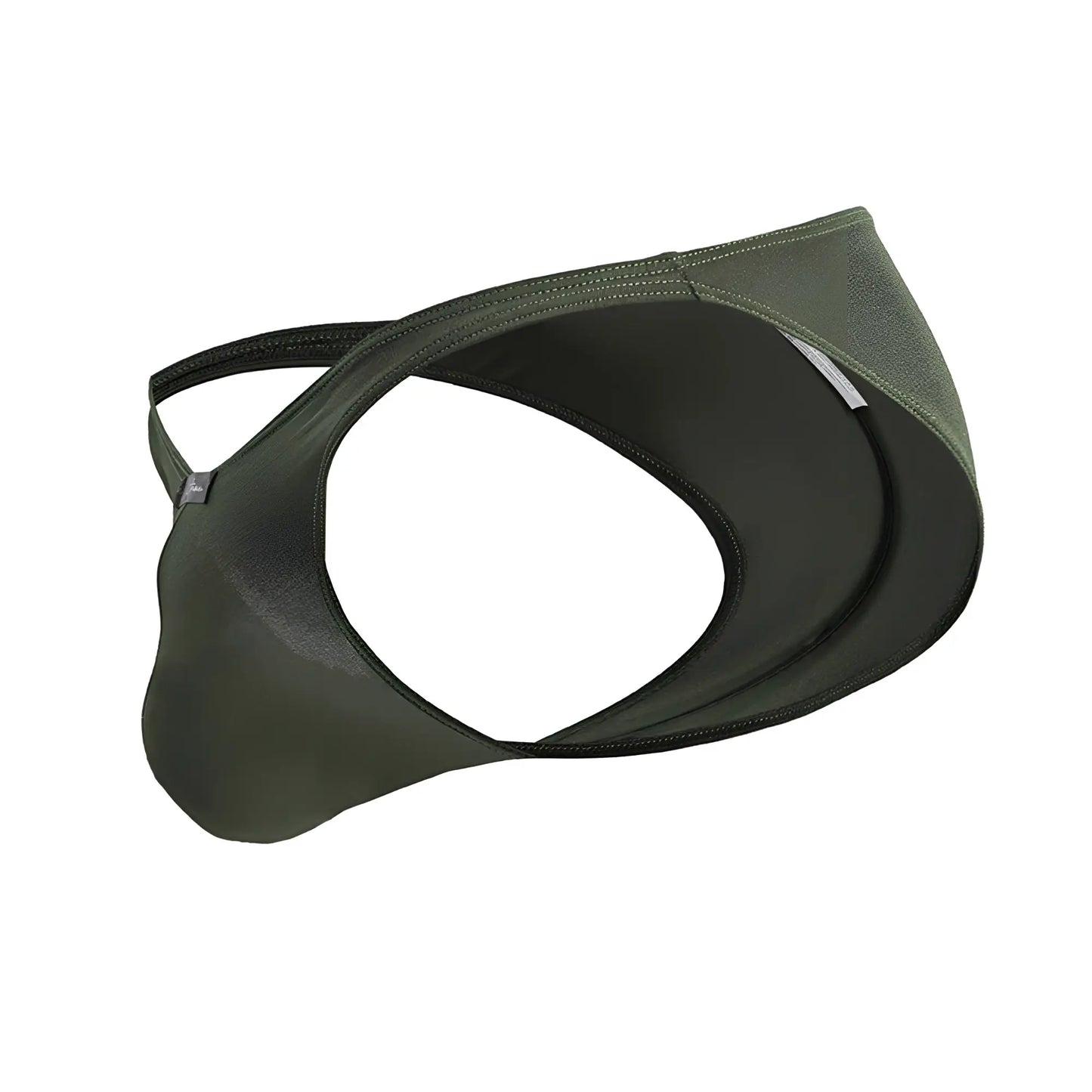 Olive green xtremen 91239 microfiber bikini briefs with sleek form-fitting design and subtle stitching details