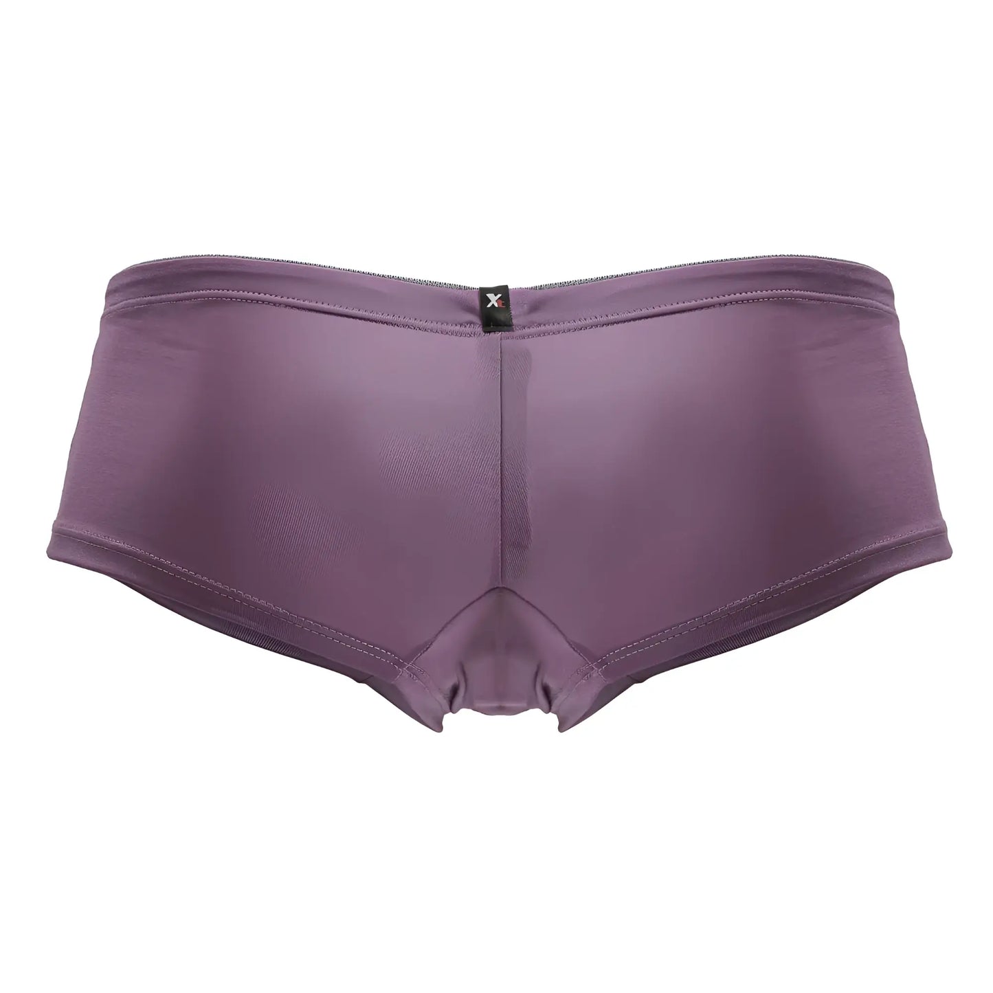 Purple seamless microfiber briefs with subtle textured fabric and black brand tag at waistband xtremen 91240 blackberry