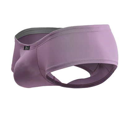Xtremen 91240 microfiber trunks in blackberry feature purple stretchy fabric with contoured design and gray inner lining