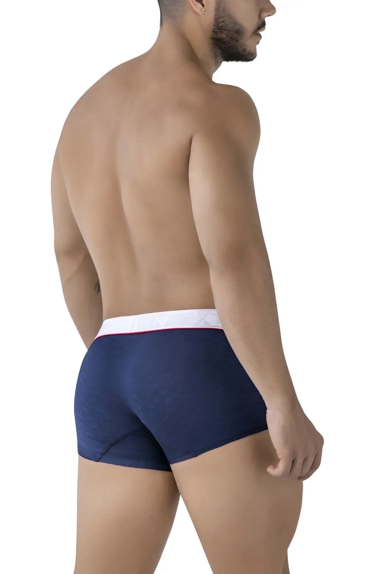 Navy blue xtremen 91243 microfiber briefs with white waistband and red stripe for comfortable daily wear