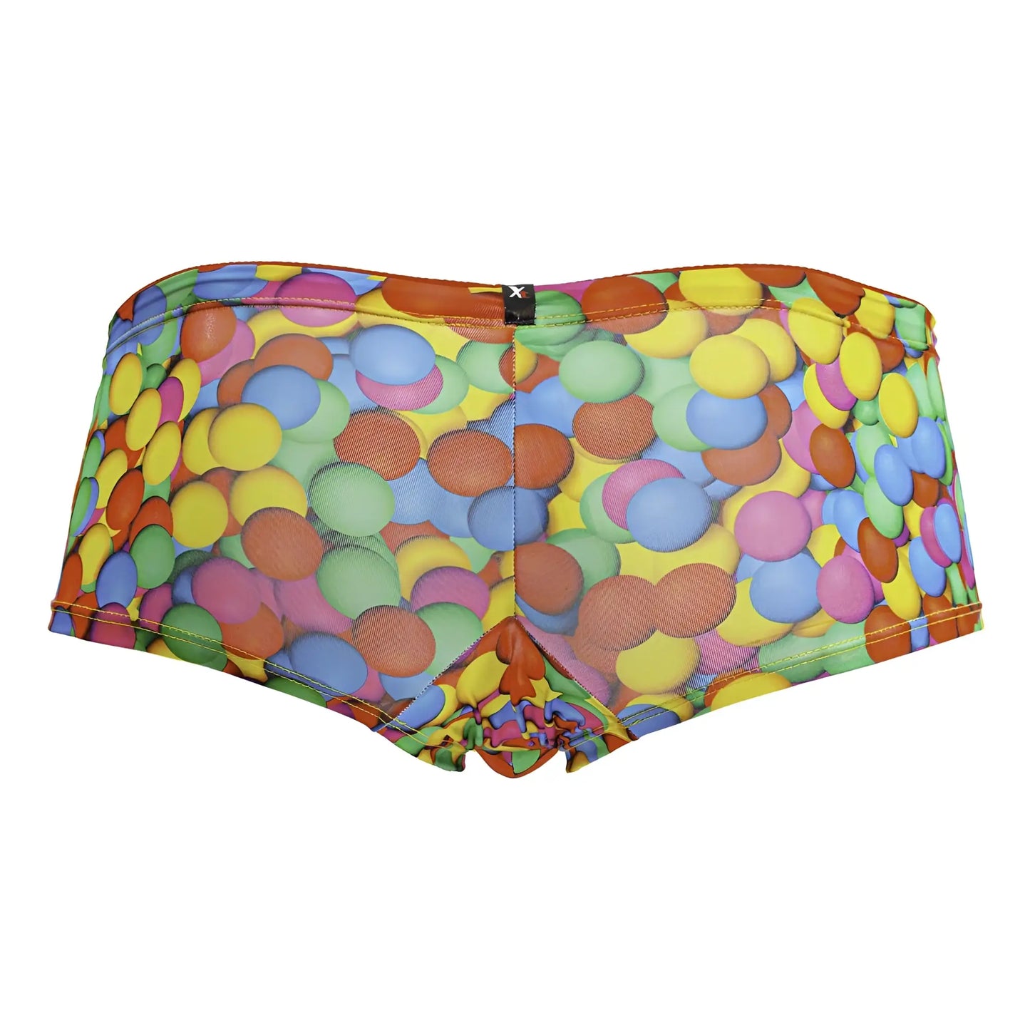 Xtremen 91249 printed trunks vibrant multicolored swim trunks with playful overlapping circles pattern in color bubbles