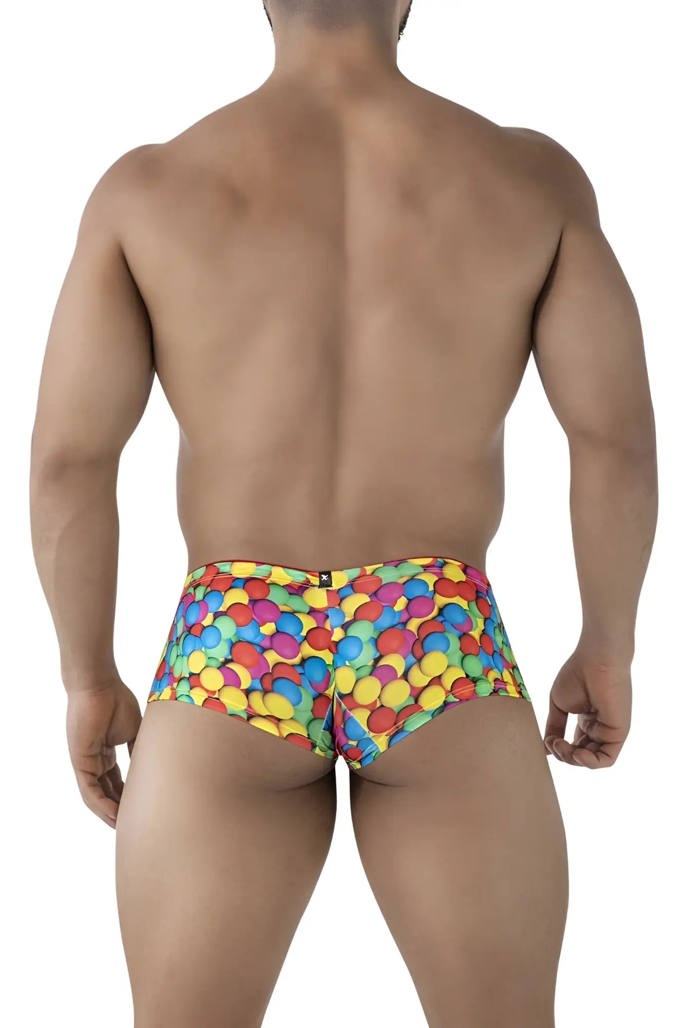 Xtremen 91249 printed trunks vibrant rainbow bubble pattern men’s briefs comfortable and colorful underwear
