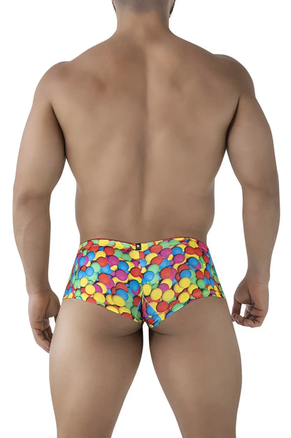 Xtremen 91249 printed trunks vibrant rainbow bubble pattern men’s briefs comfortable and colorful underwear