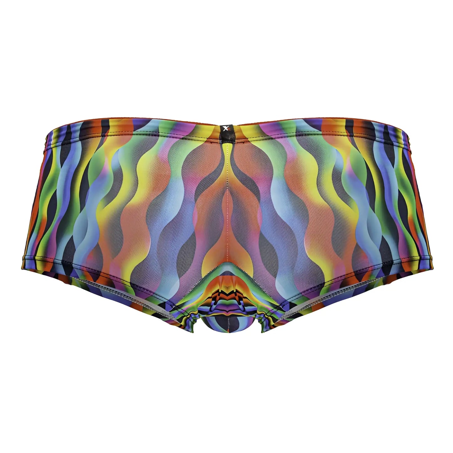 Xtremen 91249 printed trunks color waves vibrant rainbow wave-patterned men’s briefs with elastic waistband