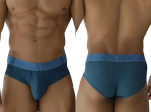 Blue Xtremen 91250 microfiber mesh briefs in petrol color with an elastic men rem waistband for men