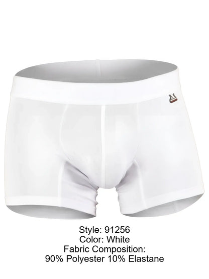 Xtremen white boxer brief with a textured geometric pattern and branded elastic waistband.