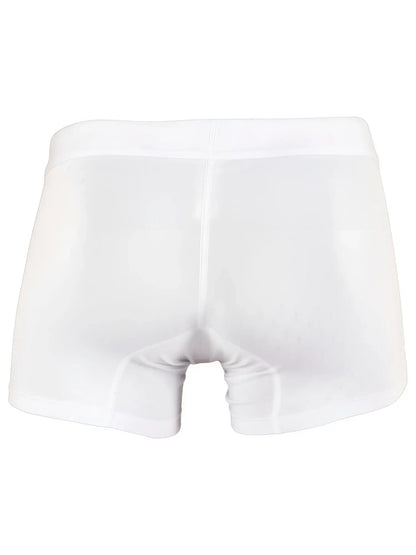 Xtremen white boxer briefs with a subtle textured pattern and a sleek, form-fitting design on a plain background.