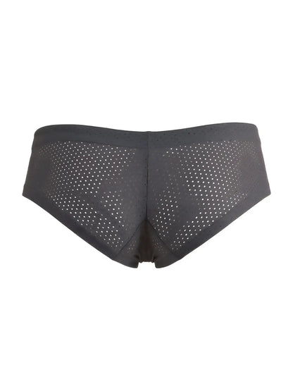 Xtremen 91269 microfiber mesh briefs in gray with perforated design and elastic waistband for comfortable wear