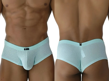 Xtremen 91269 microfiberglass mesh briefs in seawater color with solid waistband and small black logo on front