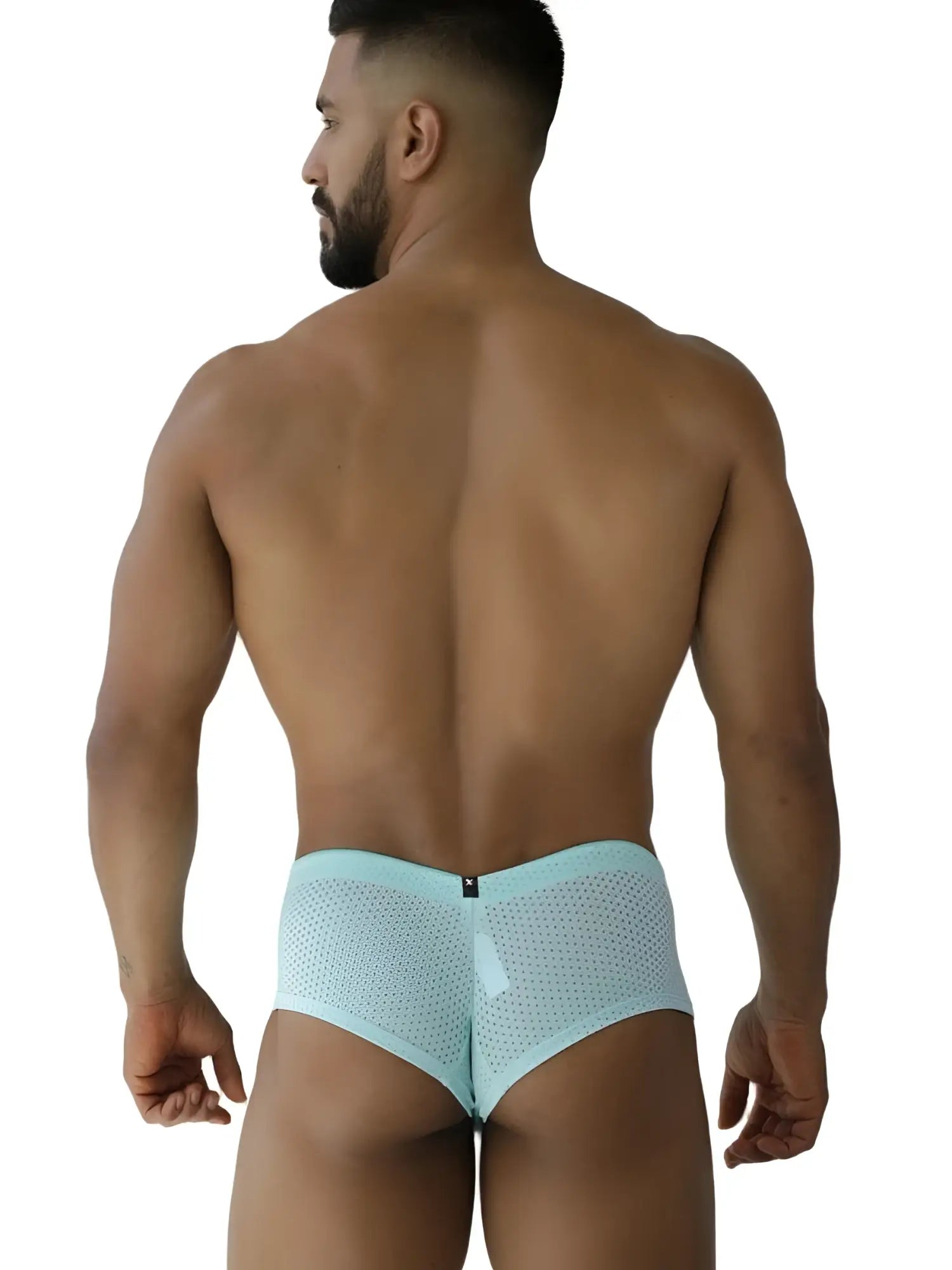 Xtremen 91269 microfiber mesh briefs in seawater blue with subtle textured pattern and elastic waistband