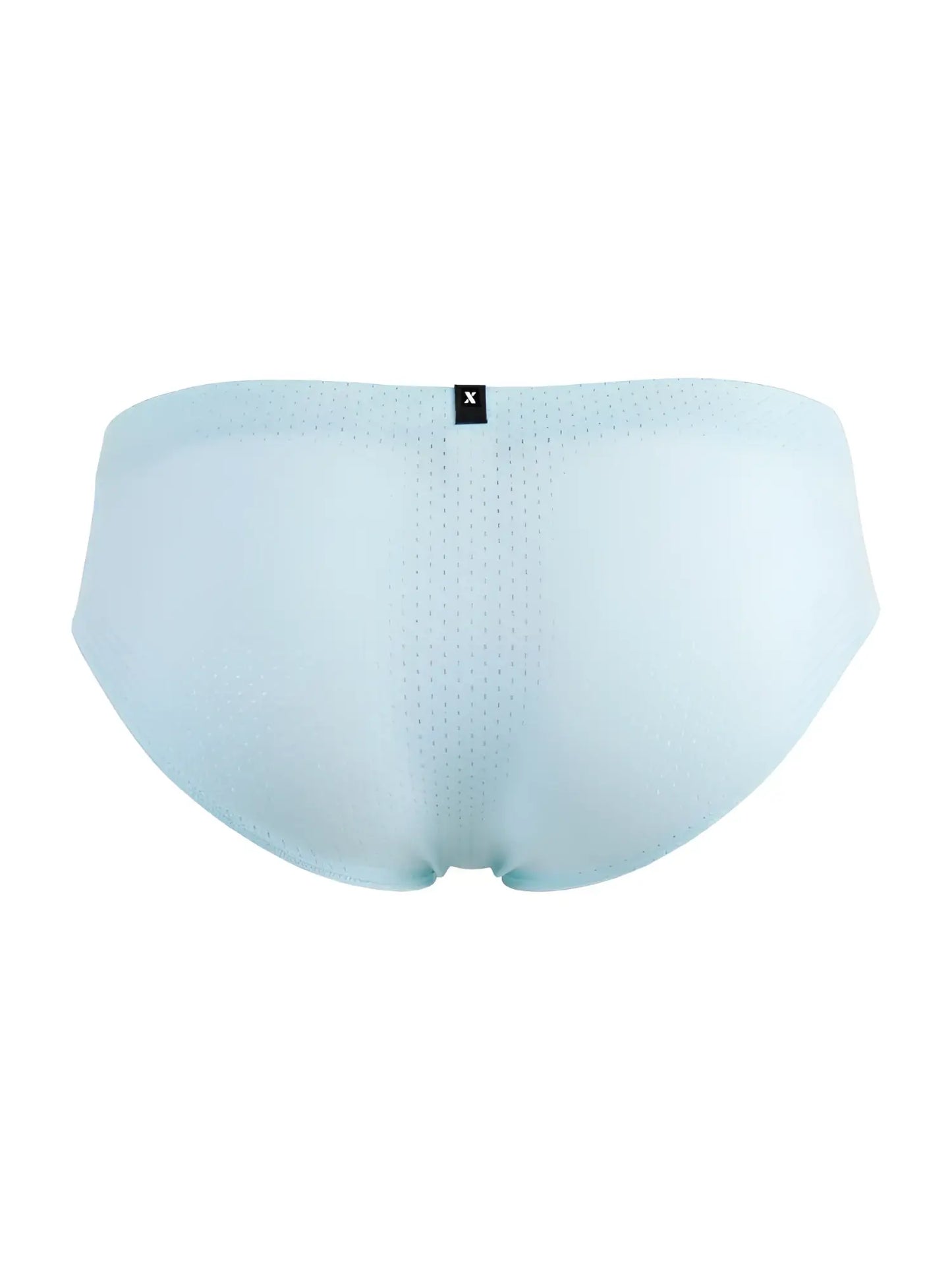 Xtremen 91270 microfiber mesh briefs in seawater color with a subtle perforated texture and black brand tag at the waistband