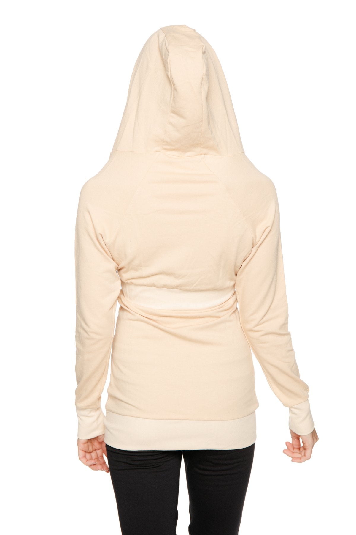 Langer Reise-Hoodie mit Reißverschluss (Sandbeige)