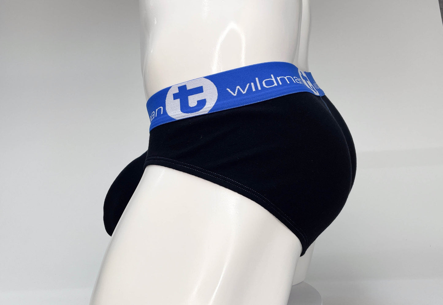 WildmanT Big Boy Pouch Cotton Brief Black and Blue - SeductiveUtopia.net