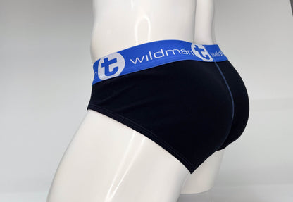 WildmanT Big Boy Pouch Cotton Brief Black and Blue - SeductiveUtopia.net