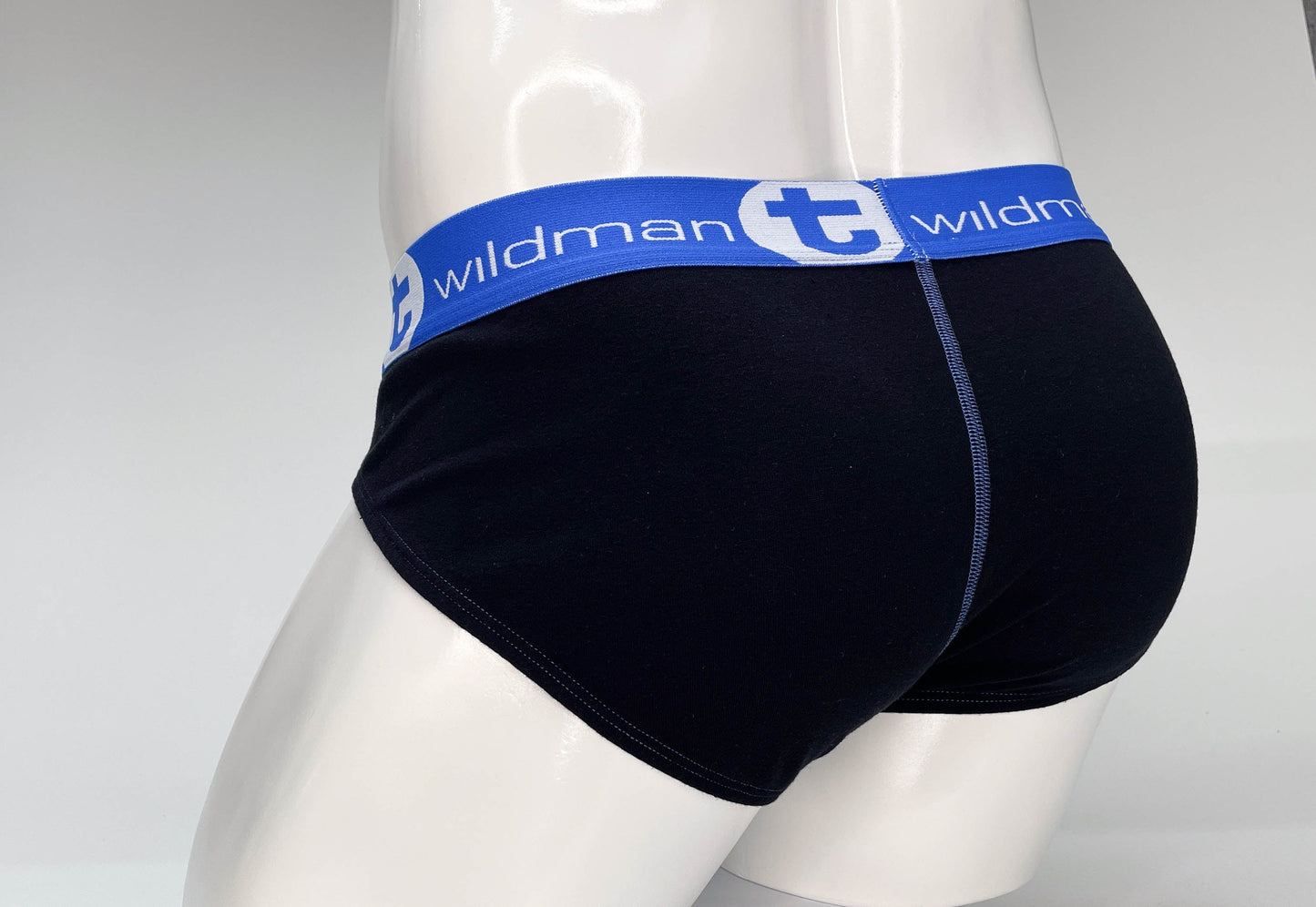 WildmanT Big Boy Pouch Cotton Brief Black and Blue - SeductiveUtopia.net