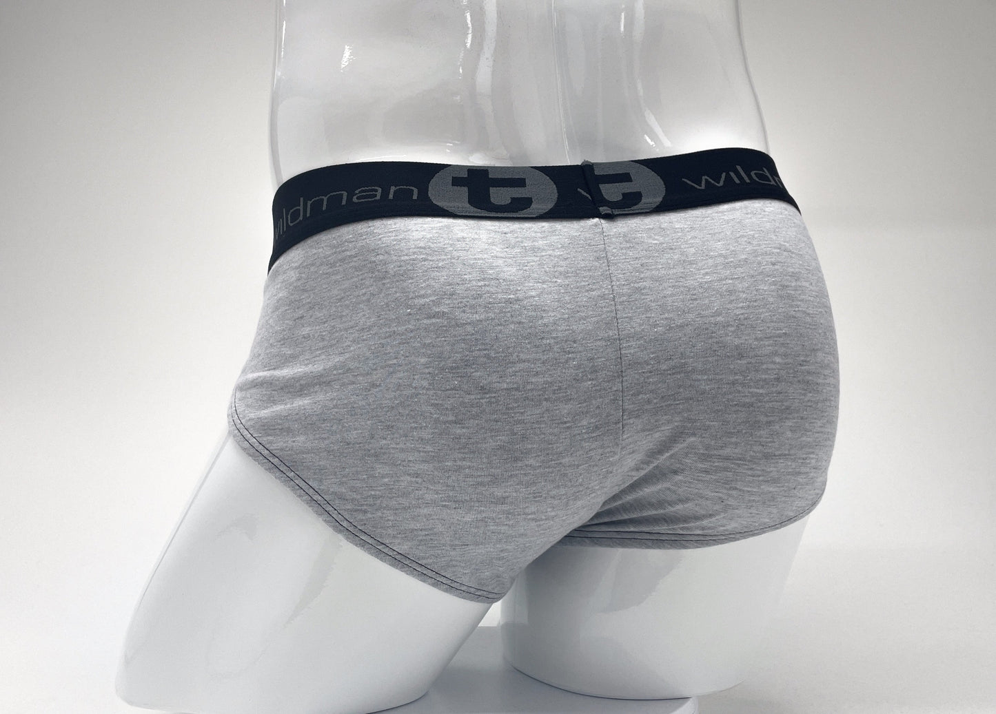 WildmanT Stretch Cotton Big Boy Pouch Brief Gray/Black - SeductiveUtopia.net