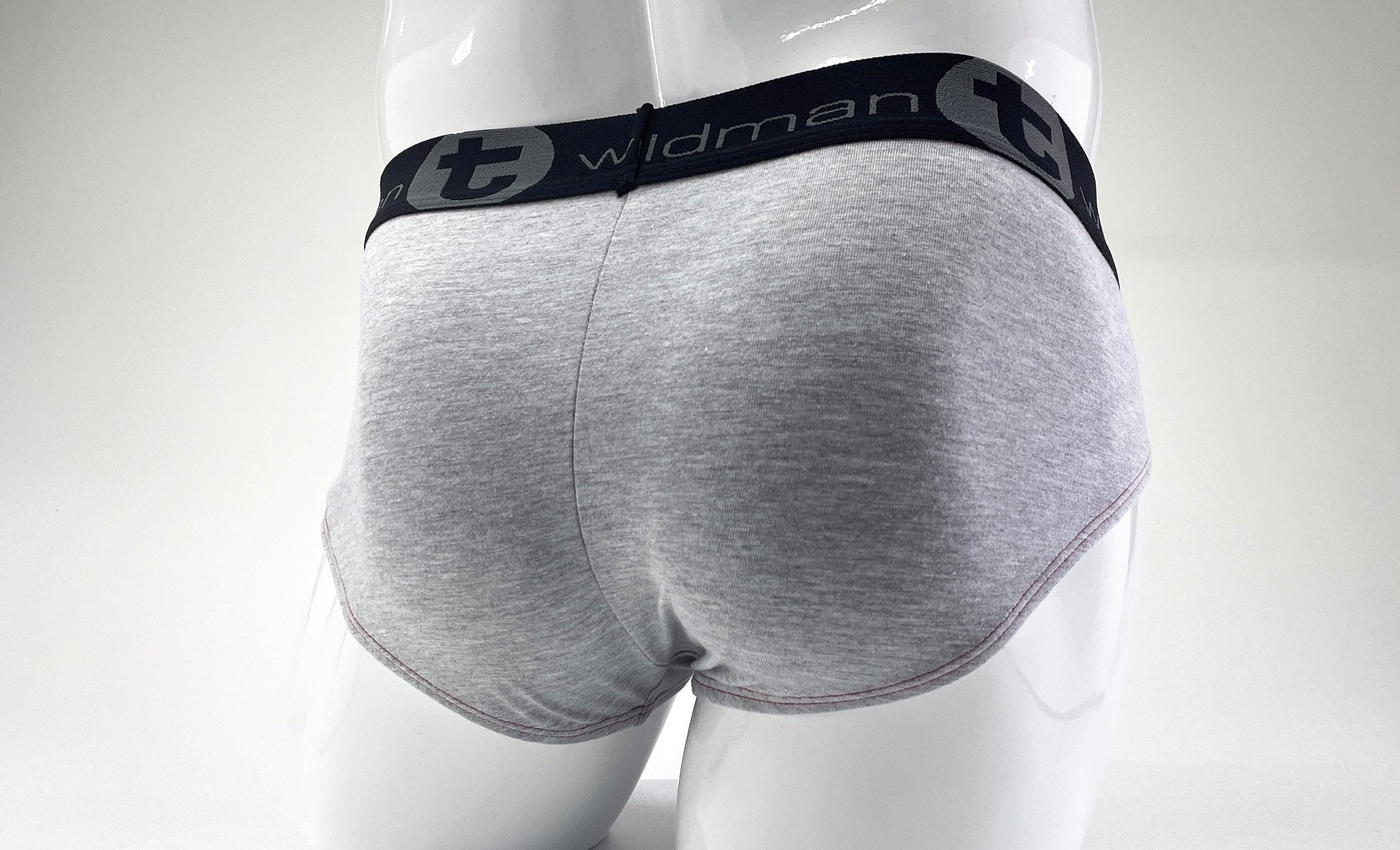 WildmanT Stretch Cotton Big Boy Pouch Brief Gray/Red - SeductiveUtopia.net