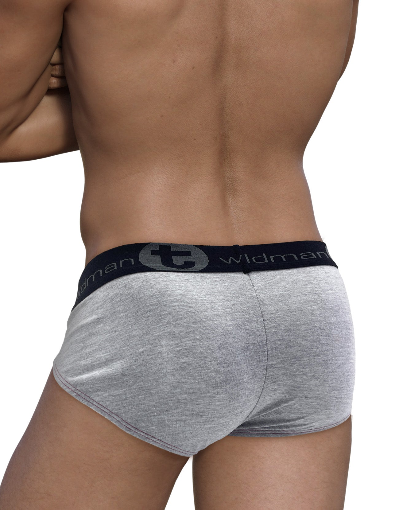 WildmanT Stretch Cotton Big Boy Pouch Brief Gray/Red - SeductiveUtopia.net